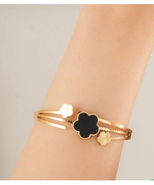 Siyah Sedef Taşlı GolD Bileklik 